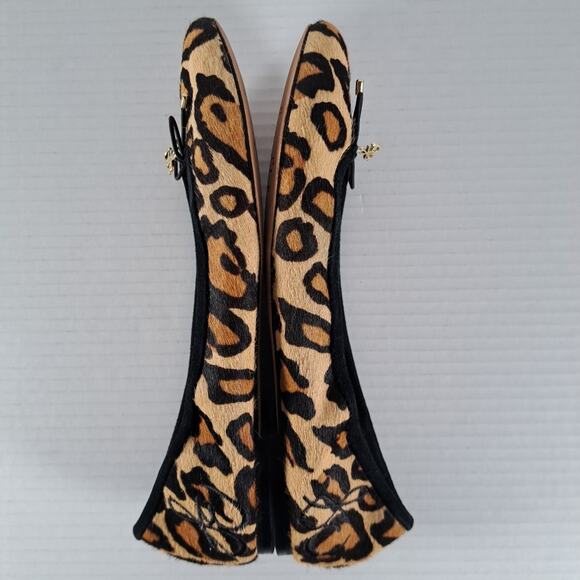 Sam Edelman Felicia Ballet Flats Womens 8 Black Leopard Print Calf Hair Shoes - Picture 15 of 15